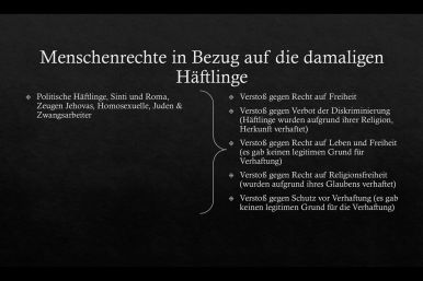 8 Menschenrechte im Zusammenhang mit der NS-Zeit